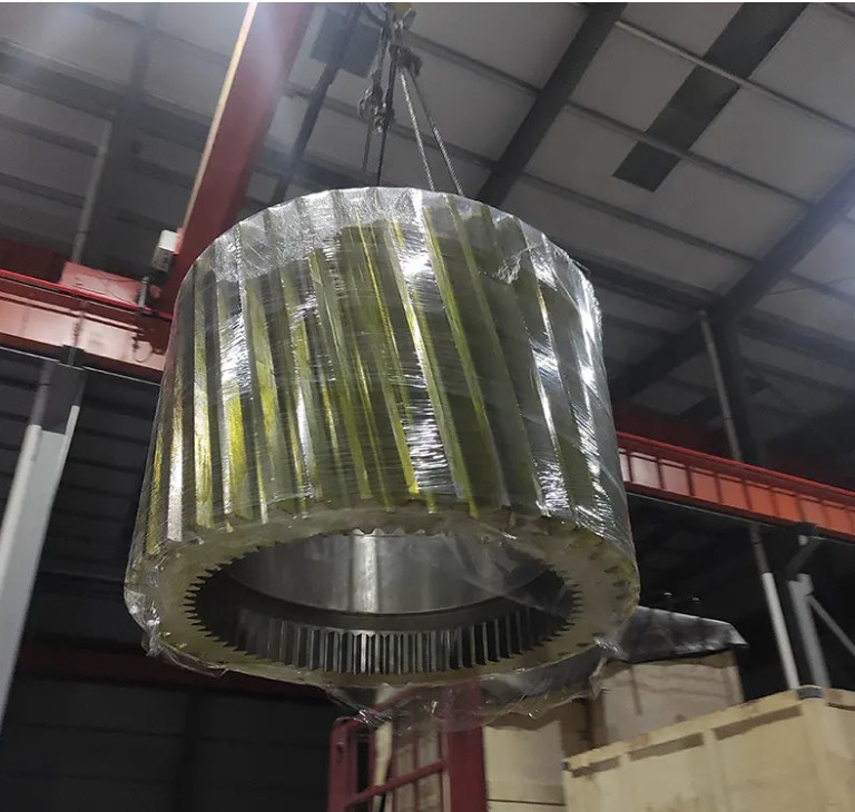 Ingranaggi cilindrici pesanti ingranaggi enormi per trasferimento di potenza superiore in finitura argento