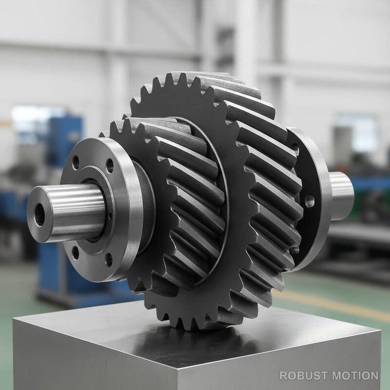 Set di ingranaggi conici a spirale per impieghi gravosi con durezza HRC 58–62 e standard DIN3965 Classe 5–8 per la trasmissione di potenza con angolo dell'albero di 90°